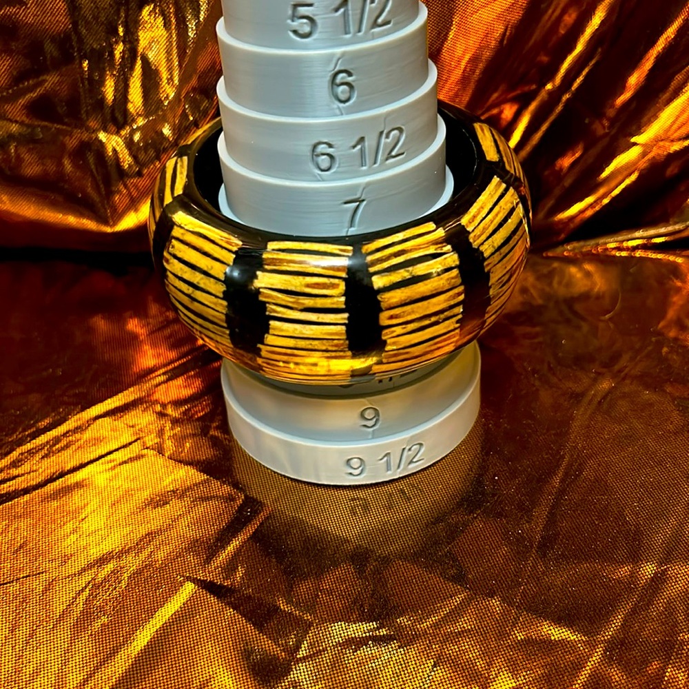 8 1/2 inch bamboo, inlay acrylic cuff